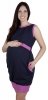 MijaCulture – 3in1 Elent Maternity & Nursing Pregnancy Dress easy breastfeeding Fiona 7111 Navy / Pink